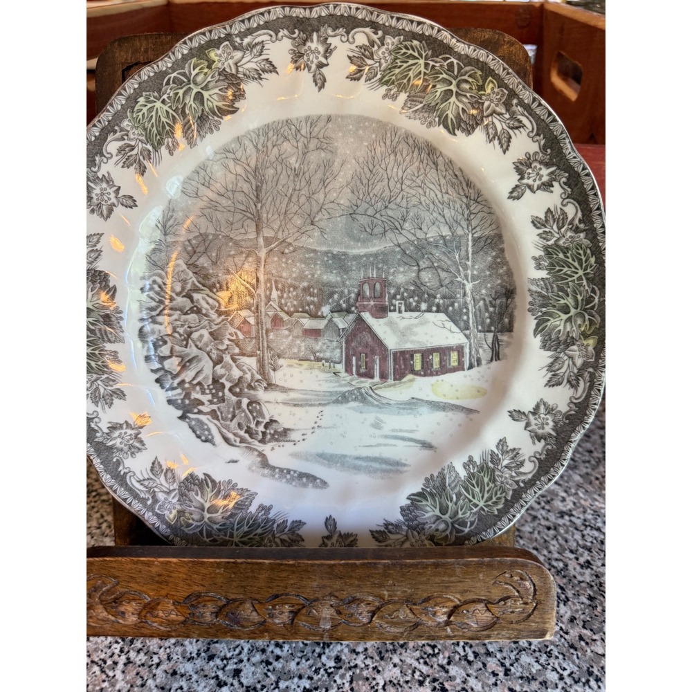 Set 4 Johnson Brothers Friendly Village The School House Dinner Plate 10 inch